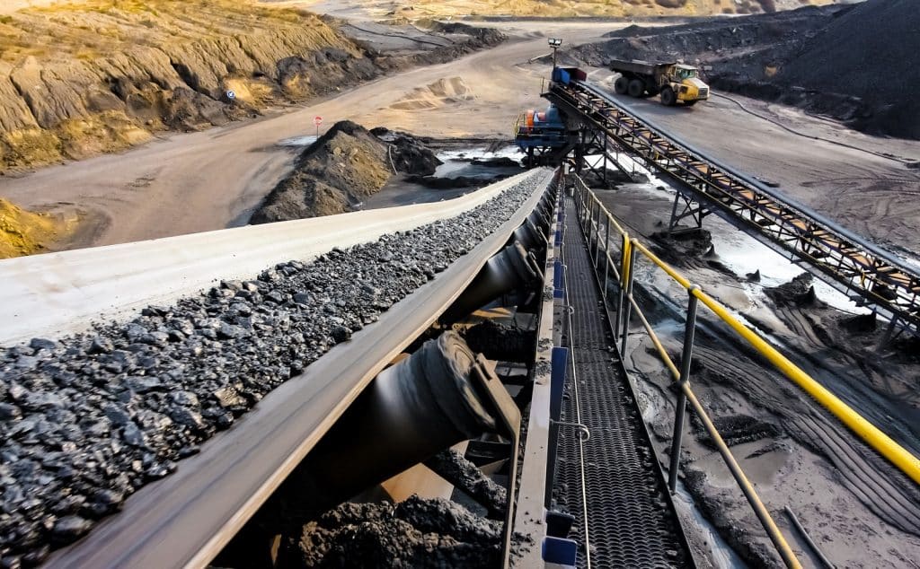 A mining conveyor